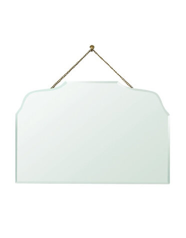 Farrah Beveled Mirror, Brass - Horizontal Rectangle, 23 x 15 Available for local pick up