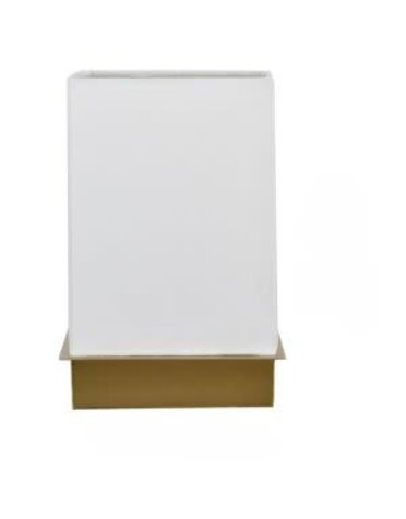 Table Lamp, Gold and White, 9.75 X 1.5, Lighting available for Local Delivery or Pick Up