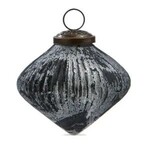 Tag Twilight Ribbed Christmas Ornament, Black Multi, 4 in.