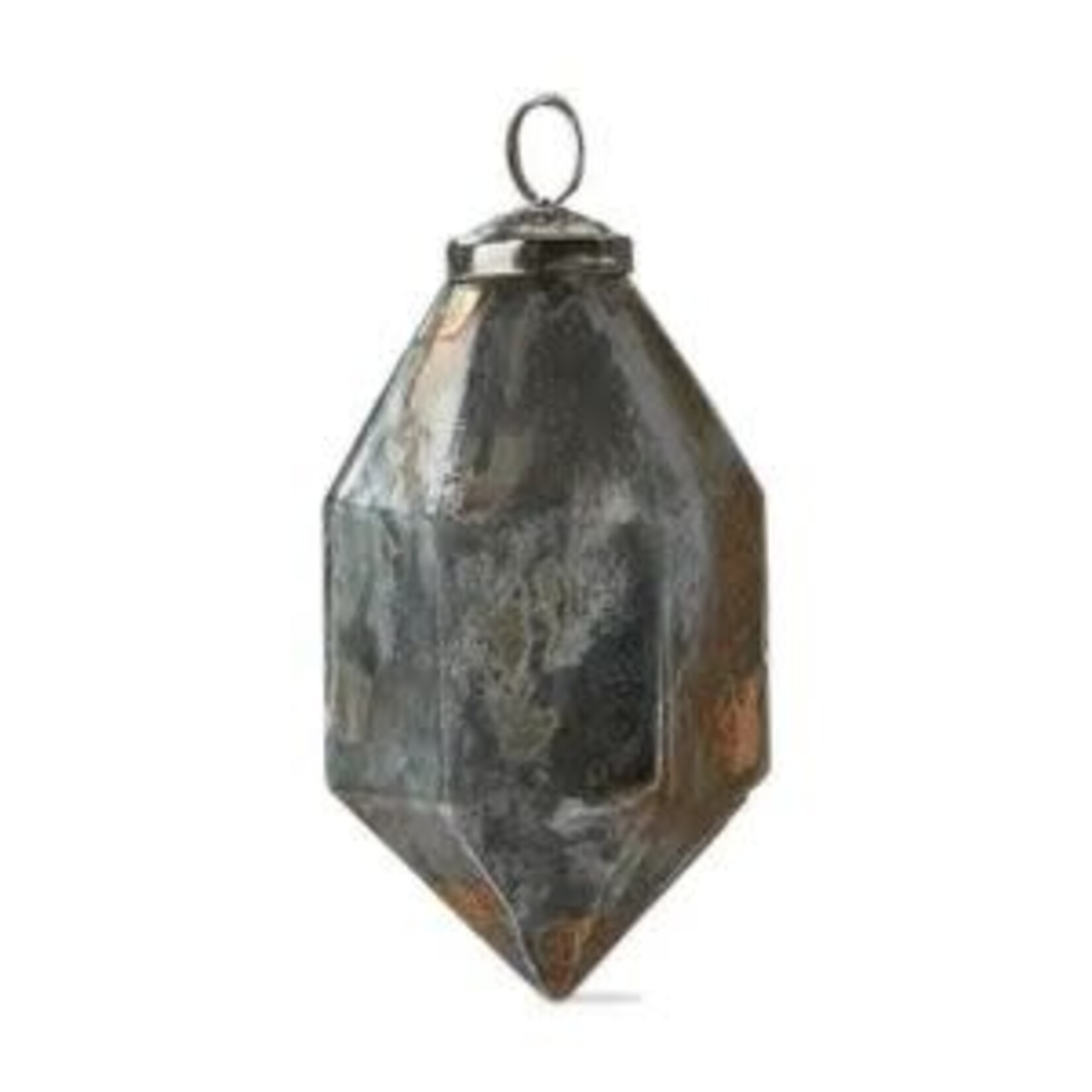 Tag Lustrous Faceted Ornament, Gold, 4 in.