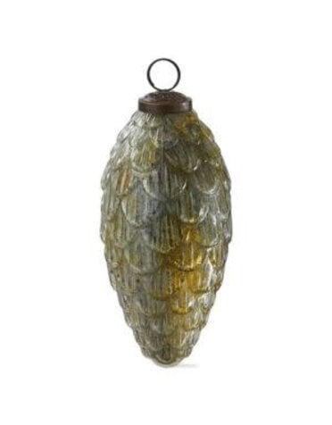 Tag Gilded Pinecone Christmas Ornament, Gold, 6 in.
