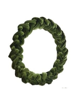 Woven Velvet Wreath, 20 in., Olive