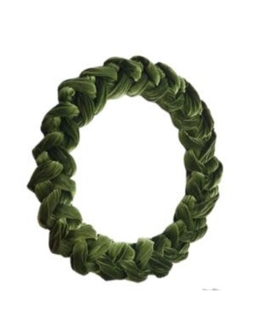 Woven Velvet Wreath, 20 in., Olive