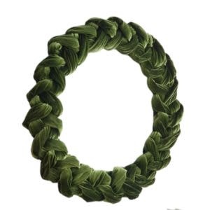 Woven Velvet Wreath, 20 in., Olive