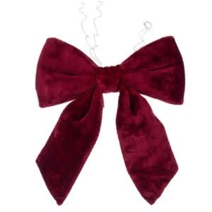 Faux Fur Bow, Burgundy, 18 X 23 in.