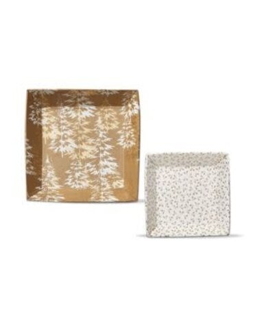 Tag Winter Wonderland Catch All Paper Tray Set of 2, Multicolored