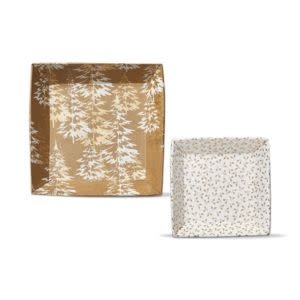 Tag Winter Wonderland Catch All Paper Tray Set of 2, Multicolored