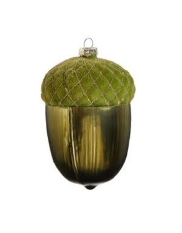 Green Acorn Ornament, 6.5 in.
