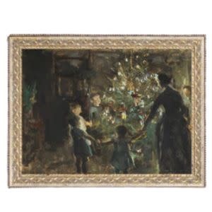 Gather Around The Tree Artwork with Gold Frame, 16 X 12