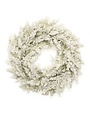 Melrose International Flocked Pine Wreath, Cream, 24 in.