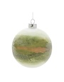 Melrose International Glass Ball Ornament, Yellow-Green, 4 in.