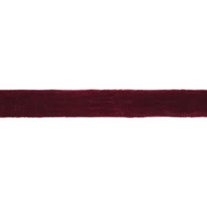 Melrose International 2" Raw Edge Rayon/Velvet Ribbon, Cranberry, 10 yds.