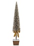 Melrose International Flocked Evergreen Tree with Gold Bow, Large, 39 in.