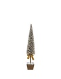 Melrose International Flocked Evergreen Tree with Gold Bow, Medium, 30 in.