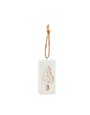 White Christmas Ornament, Tree, 4.5 x 2 in.