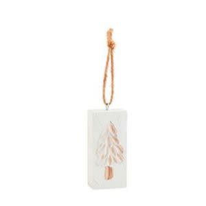 White Christmas Ornament, Tree, 4.5 x 2 in.