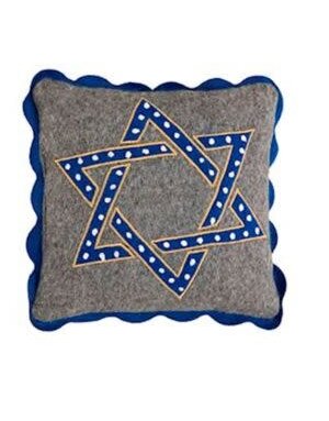 Star Hanukkah Pillow, 8 X 8 in.