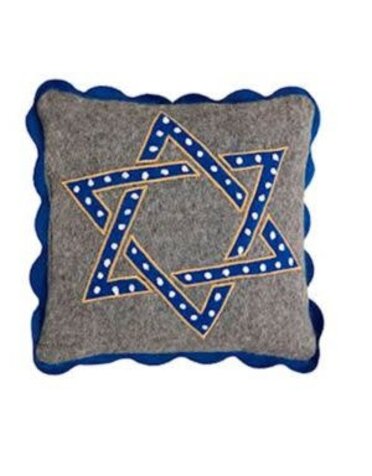Star Hanukkah Pillow, 8 X 8 in.