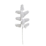 Flocked Faux Pinecone Pick, Snow Finish, 24"