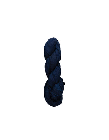 Recycled Torn Silk Ribbon, Navy, 70-75 yd