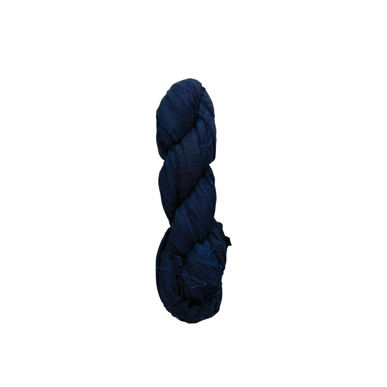Recycled Torn Silk Ribbon, Navy, 70-75 yd