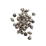 Embossed Mercury Glass Ornaments, silver, in Muslin Bag, 1 in.