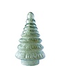 Recycled Glass Tree w/ White Seed Beaded Interior, 8"