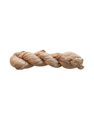 Recycled Torn Silk Ribbon, Champagne, 70-75 yd