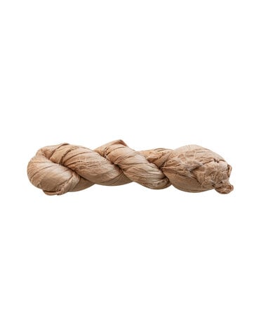 Recycled Torn Silk Ribbon, Champagne, 70-75 yd