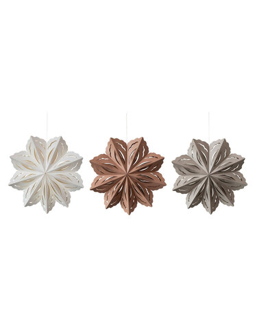 Assorted Recycled Paper Folding Snowflake Ornament, 25"