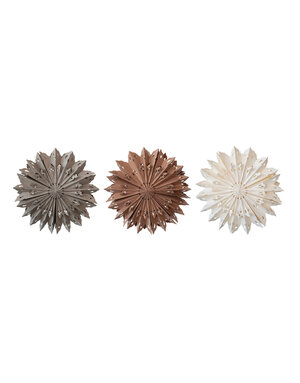 Assorted Recycled Paper Folding Snowflake Ornament w/ LED String Lights, 30"
