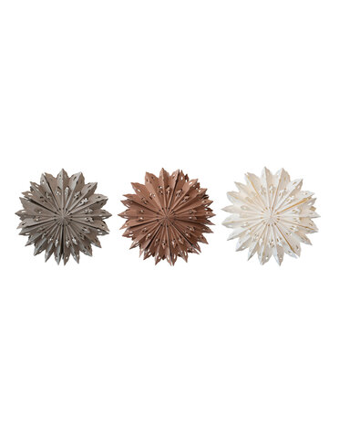 Assorted Recycled Paper Folding Snowflake Ornament w/ LED String Lights, 30"