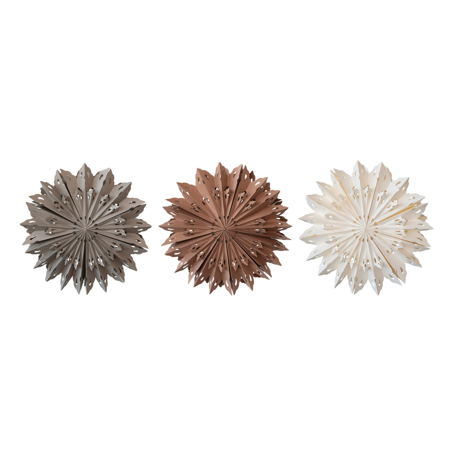 Assorted Recycled Paper Folding Snowflake Ornament w/ LED String Lights, 30"