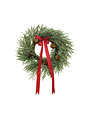 Faux Wreath w/ Red Ribbon, 24"Rnd