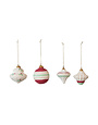Assorted Paper Mache Ornament w/ Metallic Gold Details, 3.5"