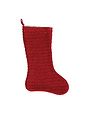 Woven Stocking w/ Metallic Gold Thread, 20"H