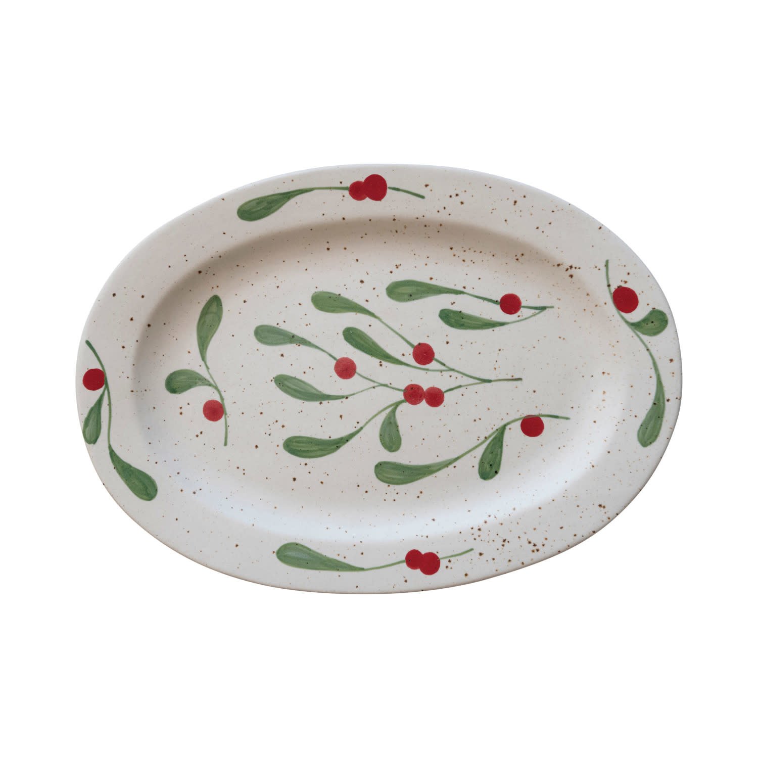 Platter w/ Holly Leaves & Berries, 18"L