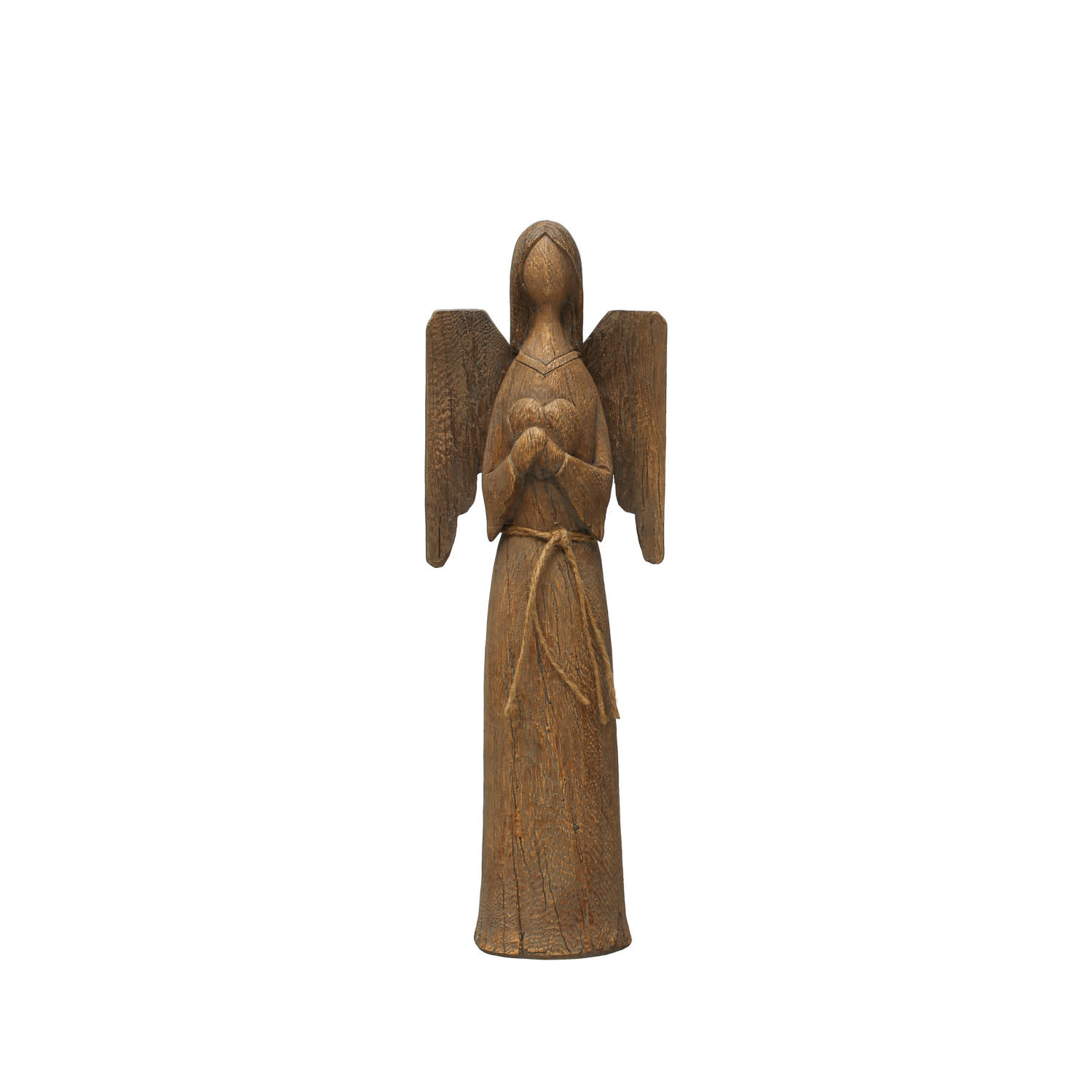 Wooden Angel w/ Heart, 14"H