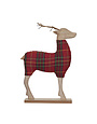 Wood & Fabric Deer w/ Metal Antlers, 14"