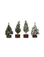 Assorted Faux Pine Tree w/ Wood Base, 6"H