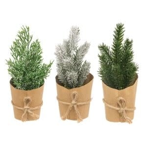Paper Wrapped Mini Christmas Tree, Assorted, 7.5 in.