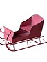 Vintage Red Metal European Sleigh, 32 X 12 X 16