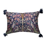 Cotton Velvet Lumbar Pillow with Woodland Pattern , 20"x 14"