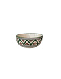 Hand Painted Stoneware Bowl, Brown & Green, 4"Rnd