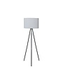 Metal Tripod Floor Lamp with Pleated Jute Shade, 21"x 62"