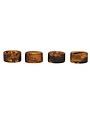 Tortoise Shell Napkin Rings, Set of 4