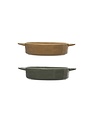 2 Quart Stoneware Serving Bowl, Green
