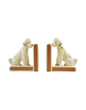 Poodle Shaped Bookends, Set of 2, 5"x 6"