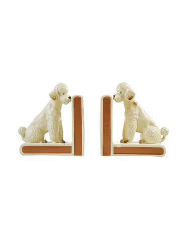 Poodle Shaped Bookends, Set of 2, 5"x 6"