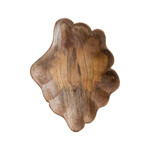 Carved Mango Wood Scalloped Bowl, 12"x 9"